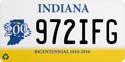 IN license plate 972IFG