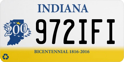 IN license plate 972IFI
