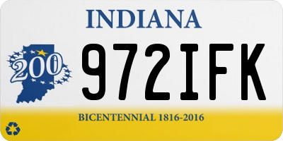 IN license plate 972IFK