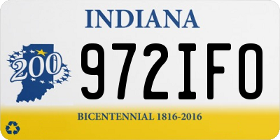 IN license plate 972IFO