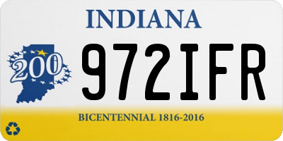 IN license plate 972IFR