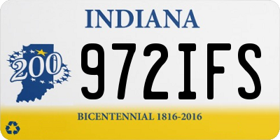 IN license plate 972IFS