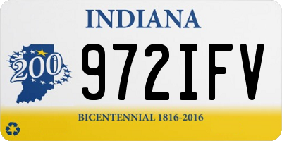 IN license plate 972IFV