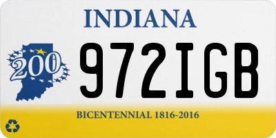 IN license plate 972IGB