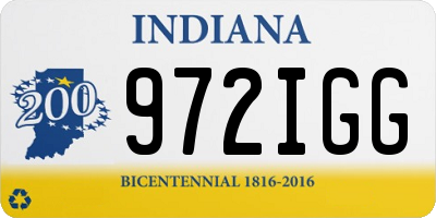 IN license plate 972IGG