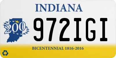 IN license plate 972IGI