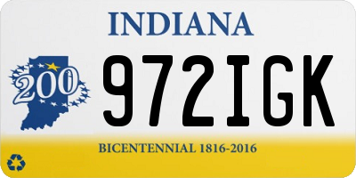 IN license plate 972IGK