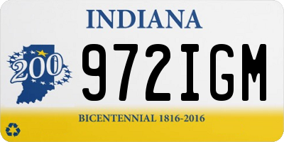 IN license plate 972IGM