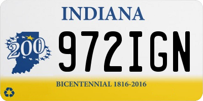 IN license plate 972IGN