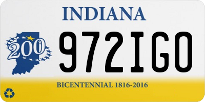 IN license plate 972IGO