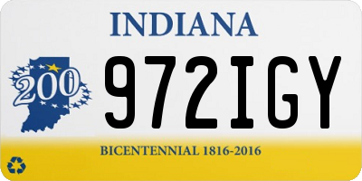 IN license plate 972IGY