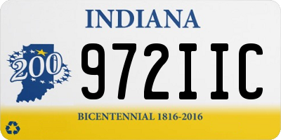 IN license plate 972IIC