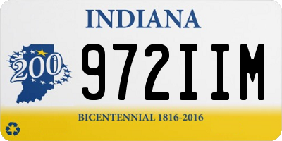 IN license plate 972IIM