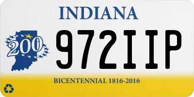 IN license plate 972IIP