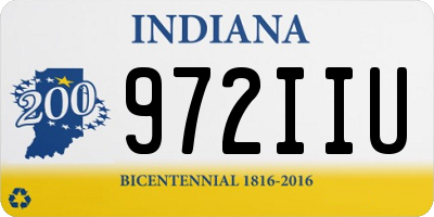 IN license plate 972IIU