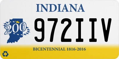 IN license plate 972IIV