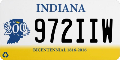 IN license plate 972IIW