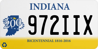 IN license plate 972IIX