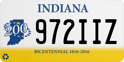 IN license plate 972IIZ
