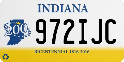 IN license plate 972IJC