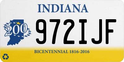 IN license plate 972IJF