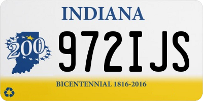 IN license plate 972IJS
