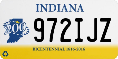 IN license plate 972IJZ