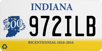 IN license plate 972ILB