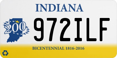 IN license plate 972ILF