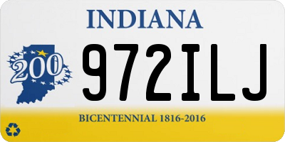 IN license plate 972ILJ