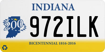 IN license plate 972ILK