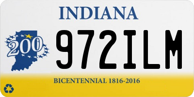 IN license plate 972ILM