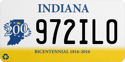 IN license plate 972ILO