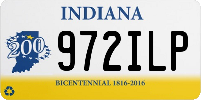 IN license plate 972ILP