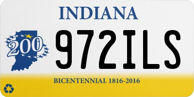 IN license plate 972ILS