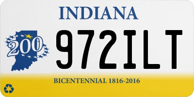 IN license plate 972ILT