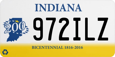 IN license plate 972ILZ