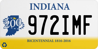 IN license plate 972IMF