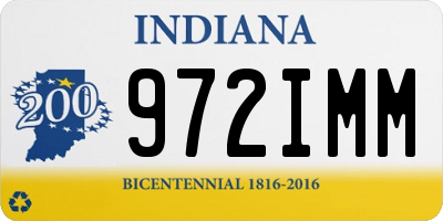 IN license plate 972IMM