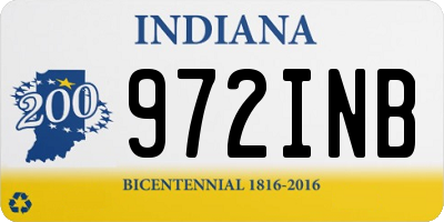 IN license plate 972INB
