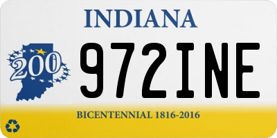 IN license plate 972INE