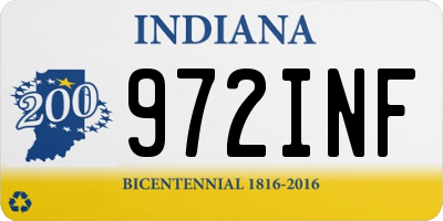 IN license plate 972INF