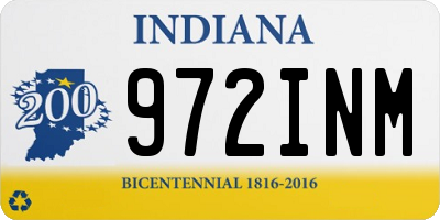 IN license plate 972INM