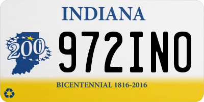 IN license plate 972INO