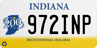 IN license plate 972INP