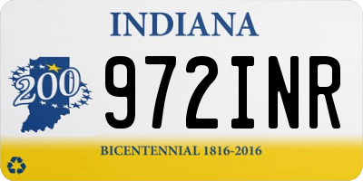 IN license plate 972INR