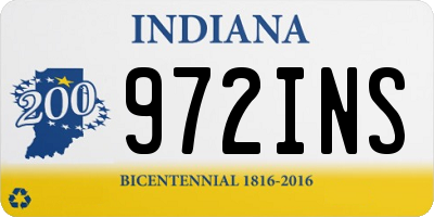 IN license plate 972INS