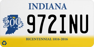 IN license plate 972INU