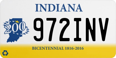 IN license plate 972INV