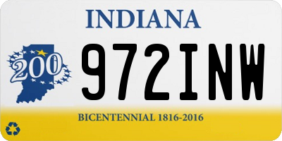 IN license plate 972INW